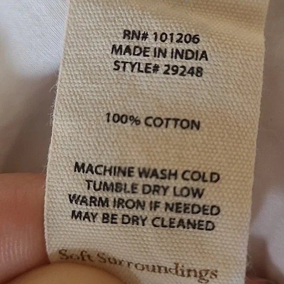 Soft surroundings dresses tunic white embroidered size L - Picture 10 of 10